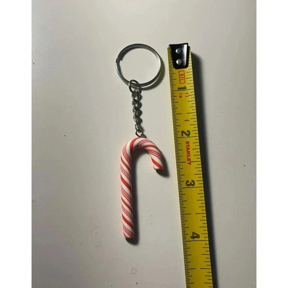 Candy Cane Christmas Keychain - Picture 3 of 3